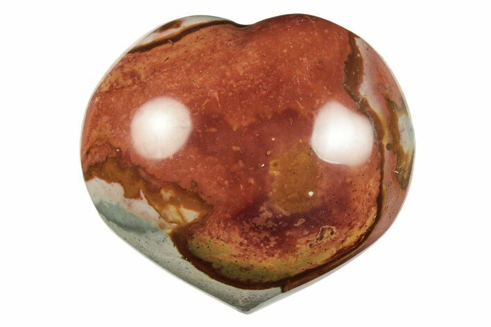 Wide, Polychrome Jasper Heart - Madagascar #246395